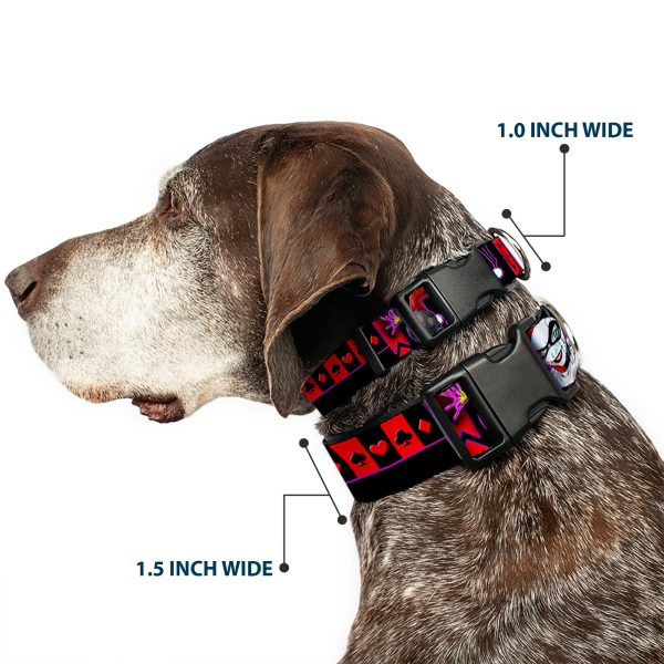 Plastic Clip Collar - HARLEY QUINN Bomb Poses Suits Black Purple Red on Sale - Image 2