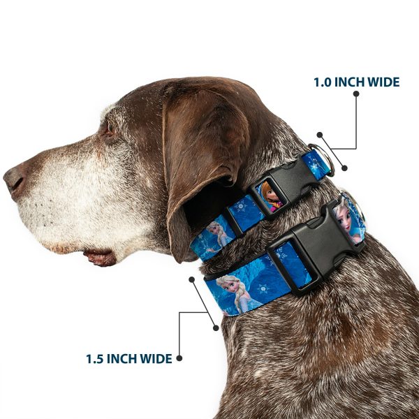 Plastic Clip Collar - Anna & Elsa Poses Castle & Mountains Blues Online Hot Sale - Image 2