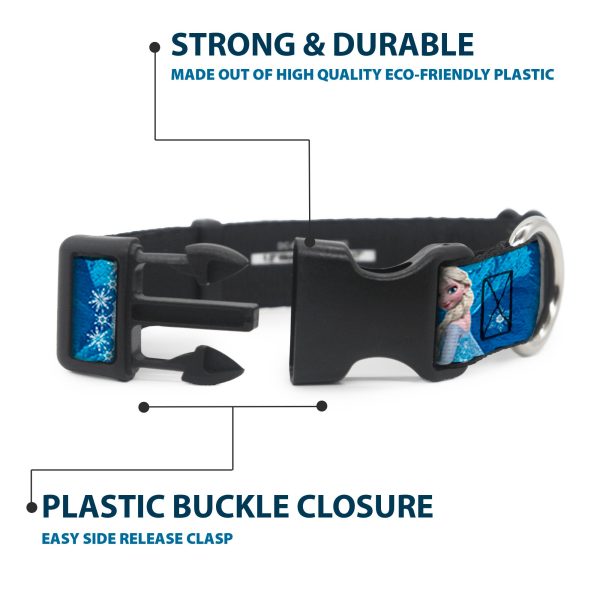 Plastic Clip Collar - Anna & Elsa Poses Castle & Mountains Blues Online Hot Sale - Image 4
