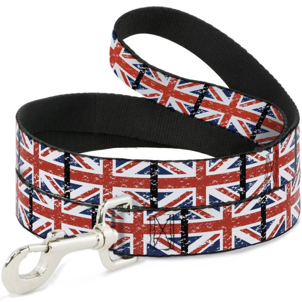 Dog Leash - United Kingdom Flags Weathered Cheap