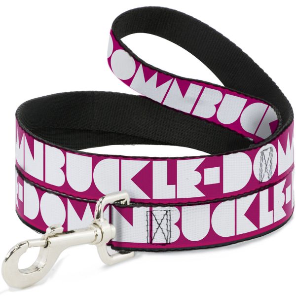 Dog Leash - BUCKLE-DOWN Shapes Hot Pink White Cheap