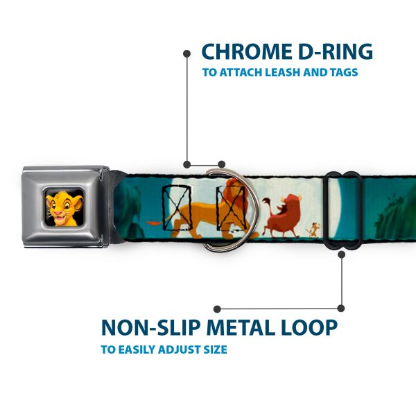 Simba2 CLOSE-UP Full Color Seatbelt Buckle Collar - Lion King Simba, Pumba & Timon Growing Up Supply - Image 5