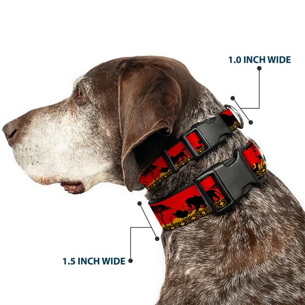 Plastic Clip Collar - Mufasa & Simba JUST CAN T WAIT TO BE KING Family Silhouette Online now - Image 2
