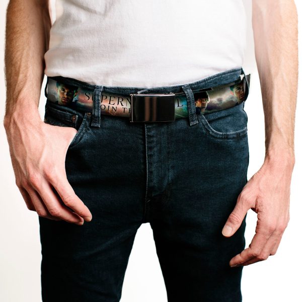 Black Buckle Web Belt - SUPERNATURAL-JOIN THE HUNT Winchester Brothers Clouds Webbing Supply - Image 2