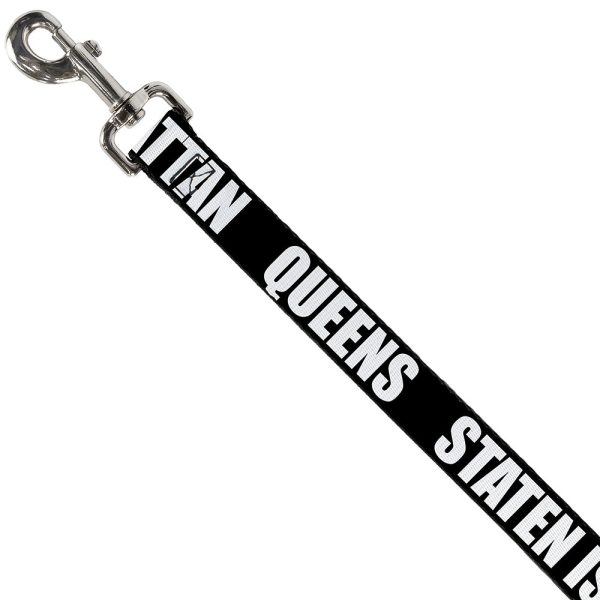Dog Leash - New York s Five Burroughs Bold Black White Hot on Sale - Image 2
