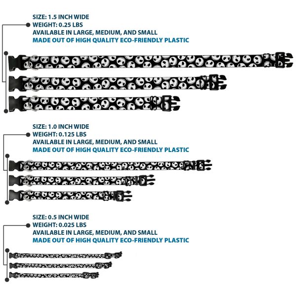 Plastic Clip Collar - NBC Jack Expressions Scattered Black White Online - Image 3