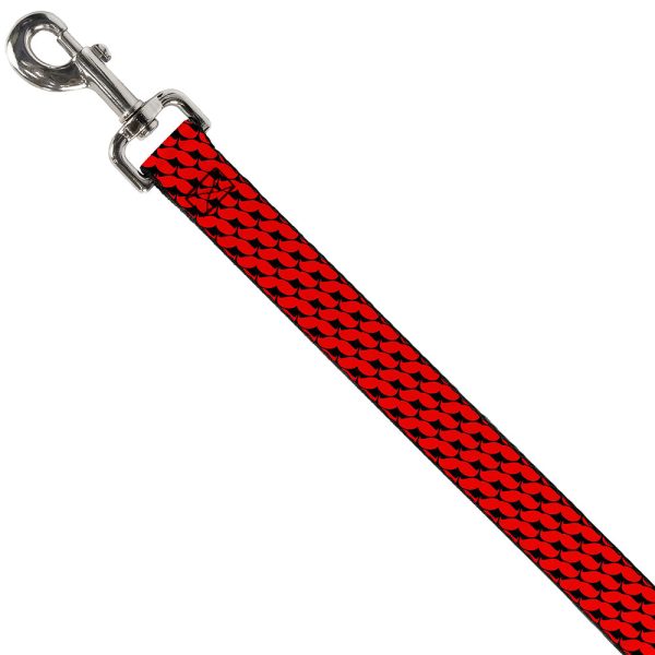 Dog Leash - Mustache Monogram Black Red Cheap - Image 2