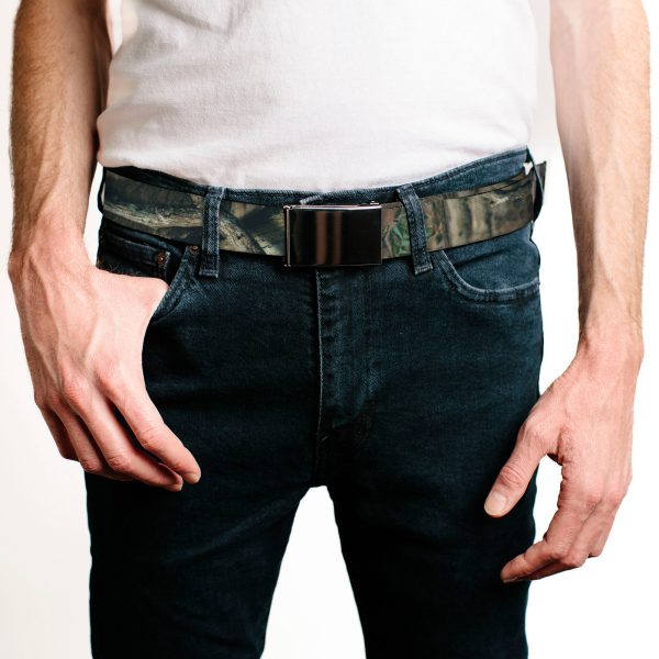 Chrome Buckle Web Belt - Mossy Oak Break-Up Infinity Webbing Online - Image 2