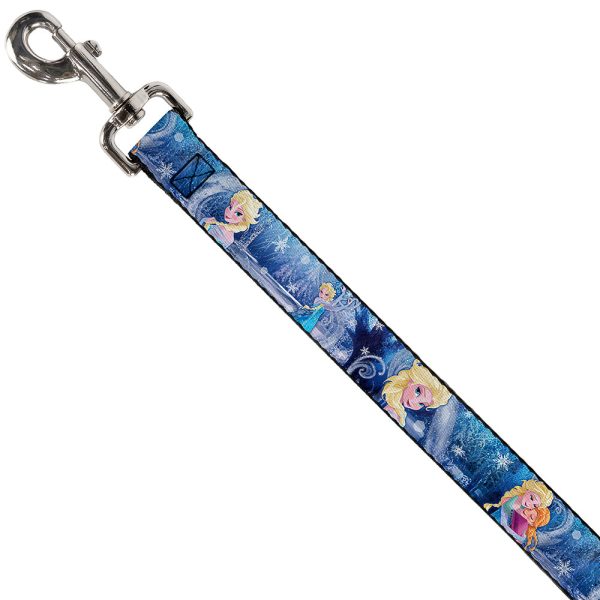 Dog Leash - Frozen Elsa the Snow Queen Poses Snowflakes Cheap - Image 2