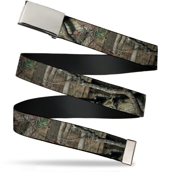 Chrome Buckle Web Belt - Mossy Oak Break-Up Infinity Webbing Online