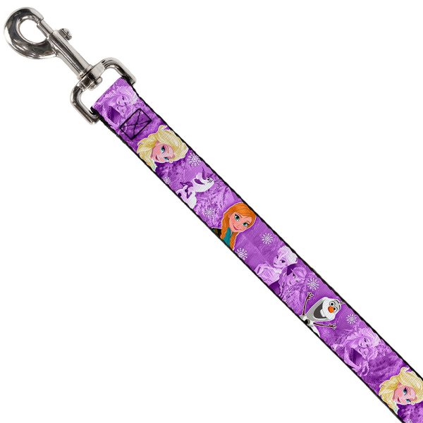 Dog Leash - Frozen Anna Elsa Olaf Poses Scenes Purples Online now - Image 2