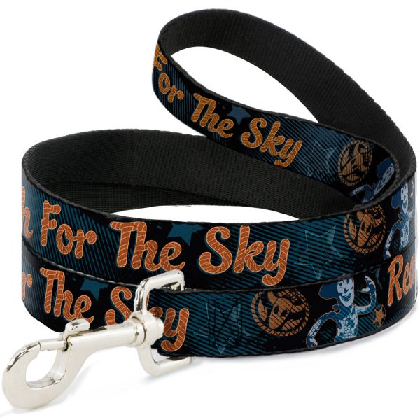 Dog Leash - Woody REACH FOR THE SKY Denim Blue Print For Discount