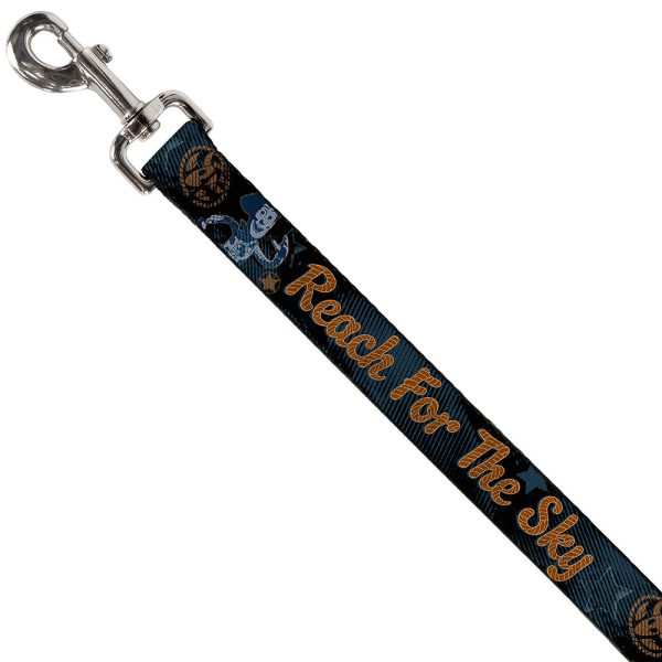 Dog Leash - Woody REACH FOR THE SKY Denim Blue Print For Discount - Image 2
